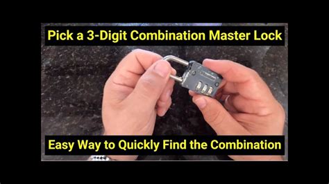 3 digit combination lock|Lock Picking Decode a 3.